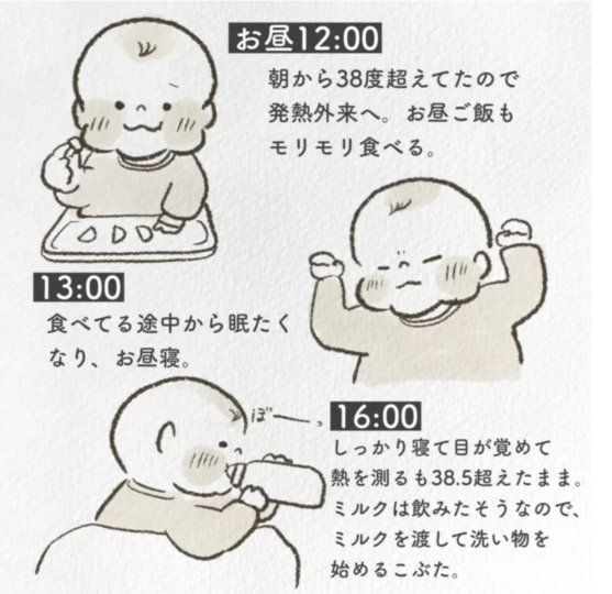 午前中の息子の様子