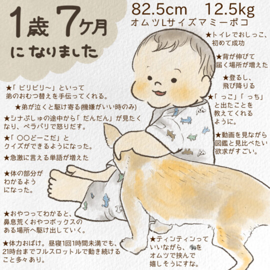 1歳7ヶ月できるようになったこと