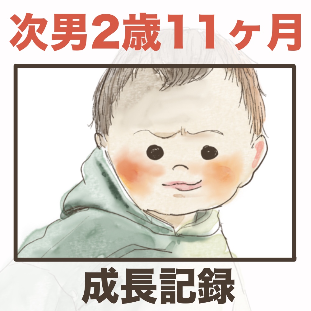 次男2歳11ヶ月成長記録